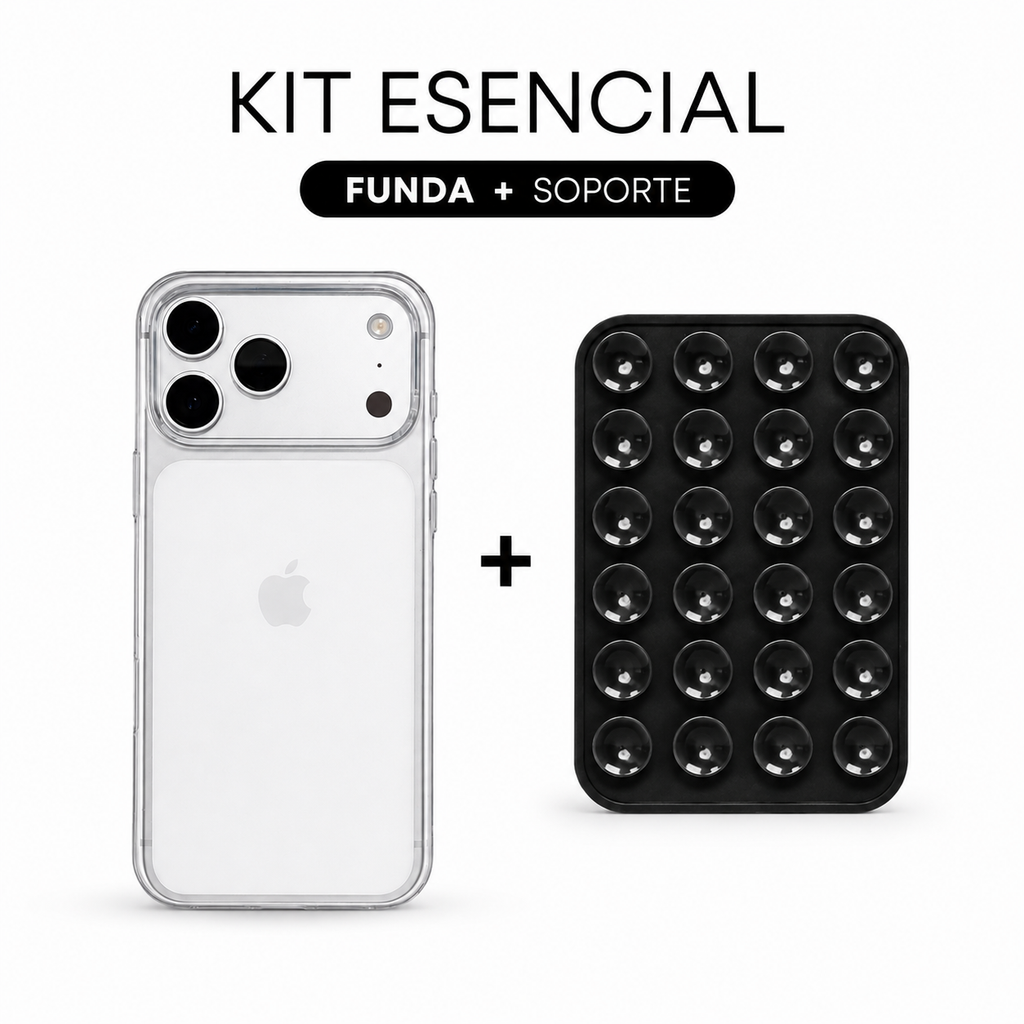 Kit Esencial | Clear Case + Ventosa MagSafe